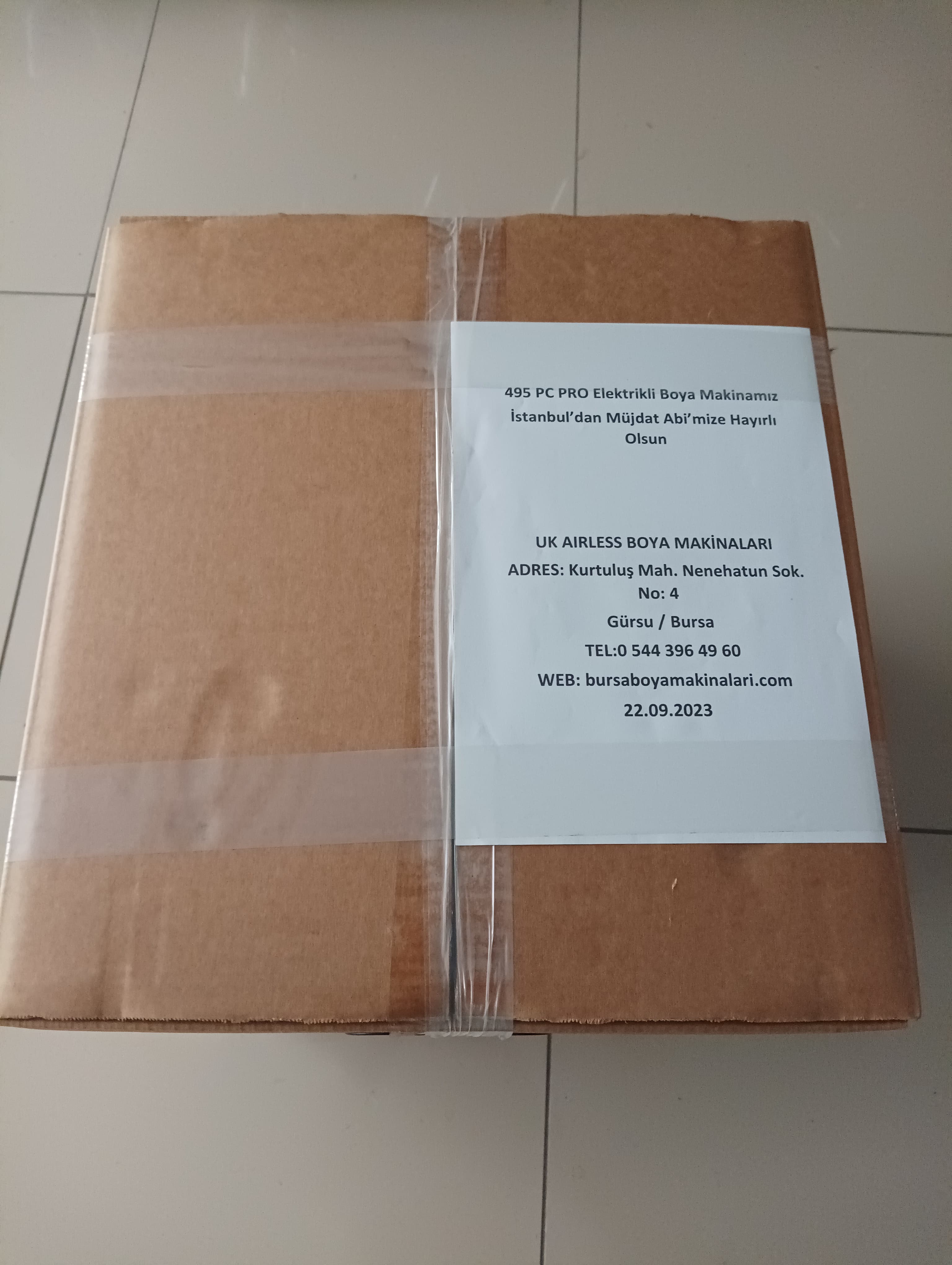 495 PC PRO Elektrikli Boya Makinamız İstanbul'dan Müjdat Abi'mize Hayırlı Olsun,bursaboyamakinalari.com